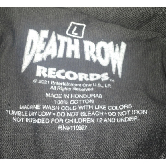 Death Row Records Spellout Graphic T Shirt L - Picture 8 of 8